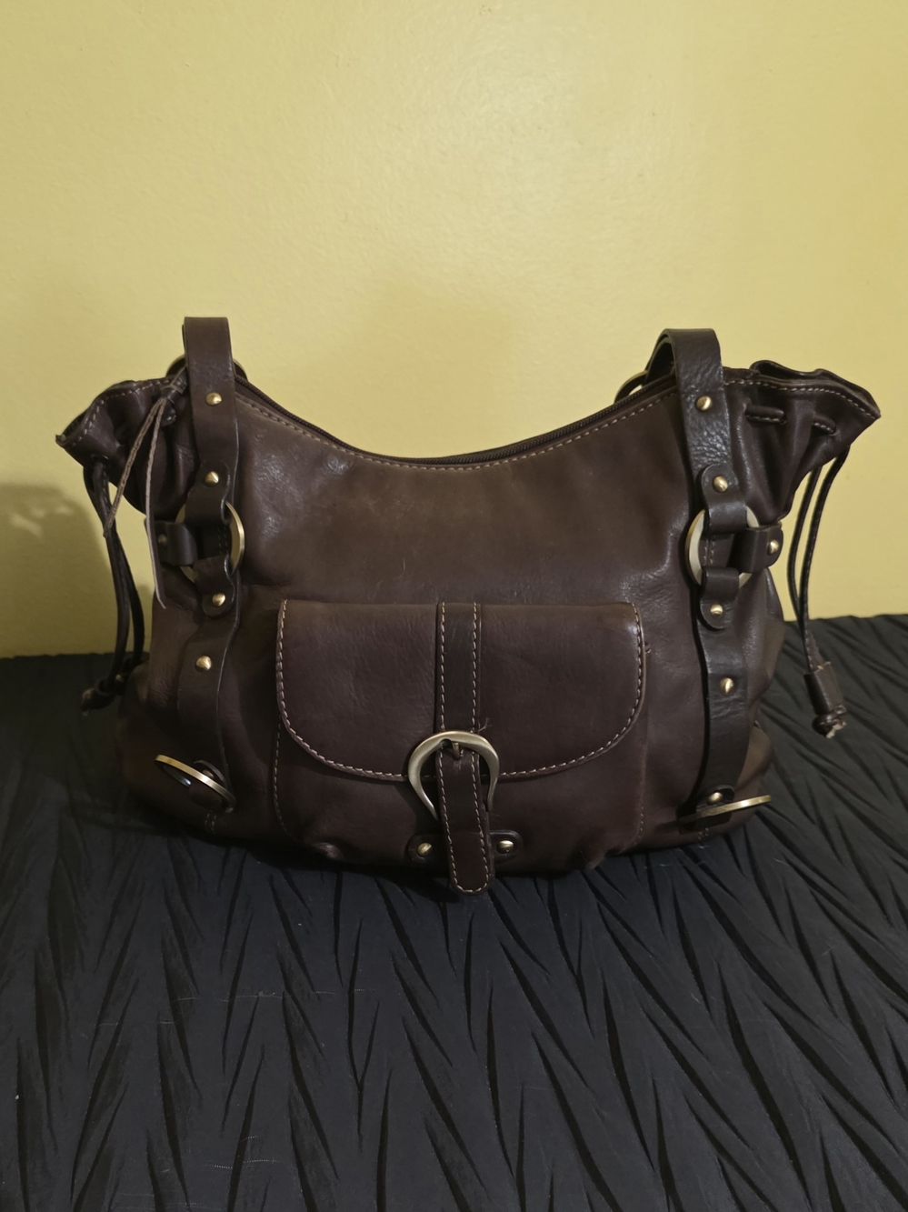 Michael Rome Designs Genuine Cowhide Leather Shoulder Bag